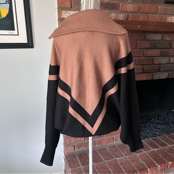 NWT SER.O.YA Abi Oversized Pullover Sweater Brown Black Sz XXS - Picture 10 of 12